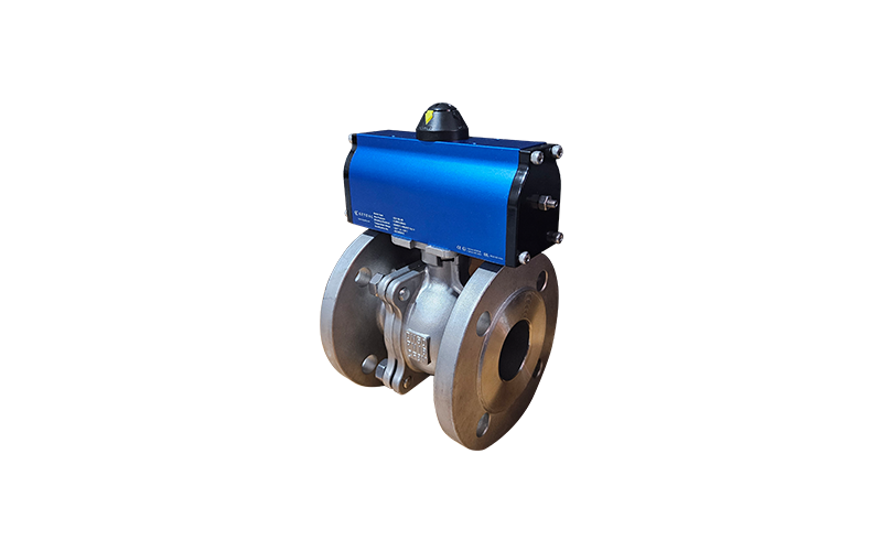 Pnömatik Aktüatörlü Flanşlı Küresel Vana